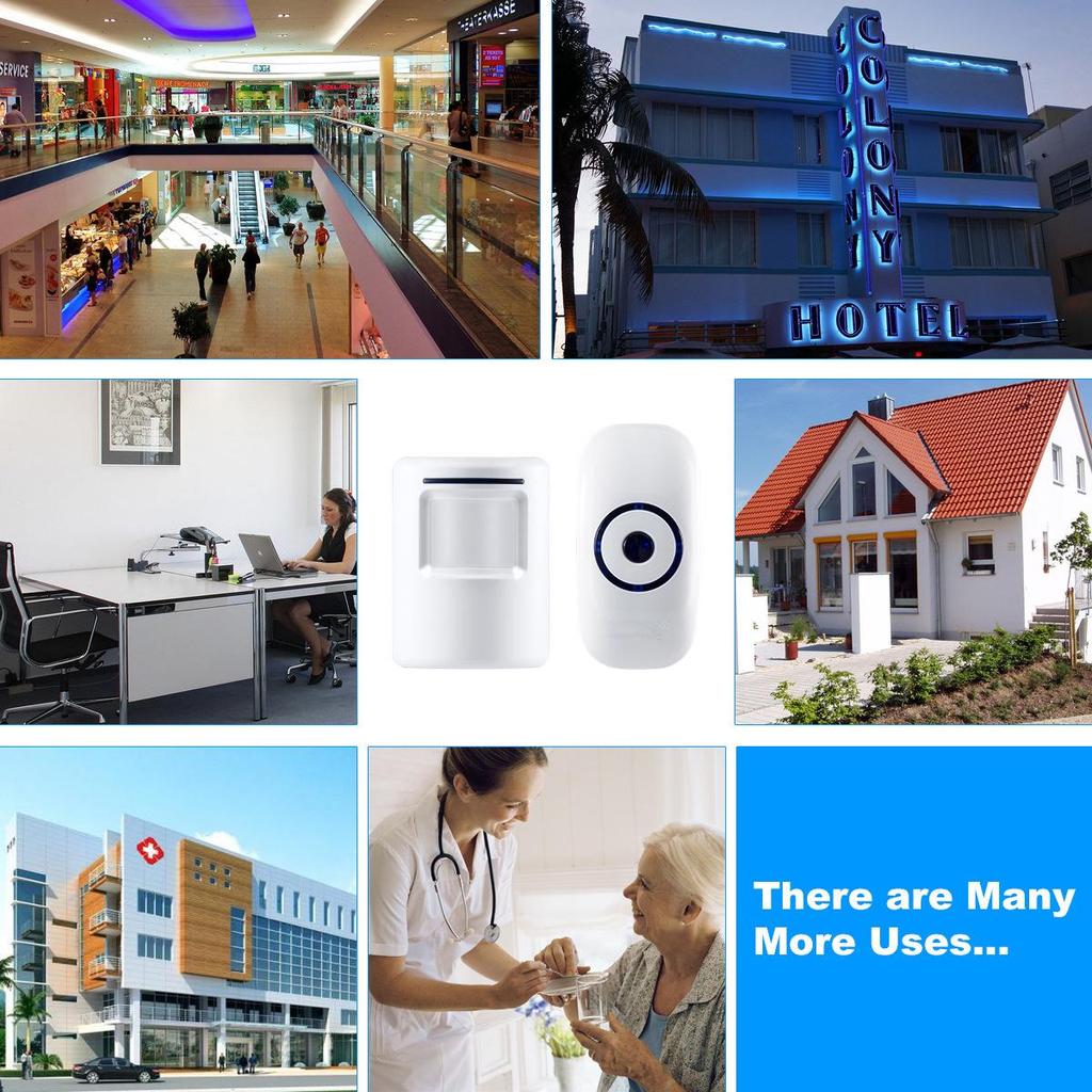 Wireless Infrared Sensing Doorbell with Welcome Device & Split Anti-Theft Alarm