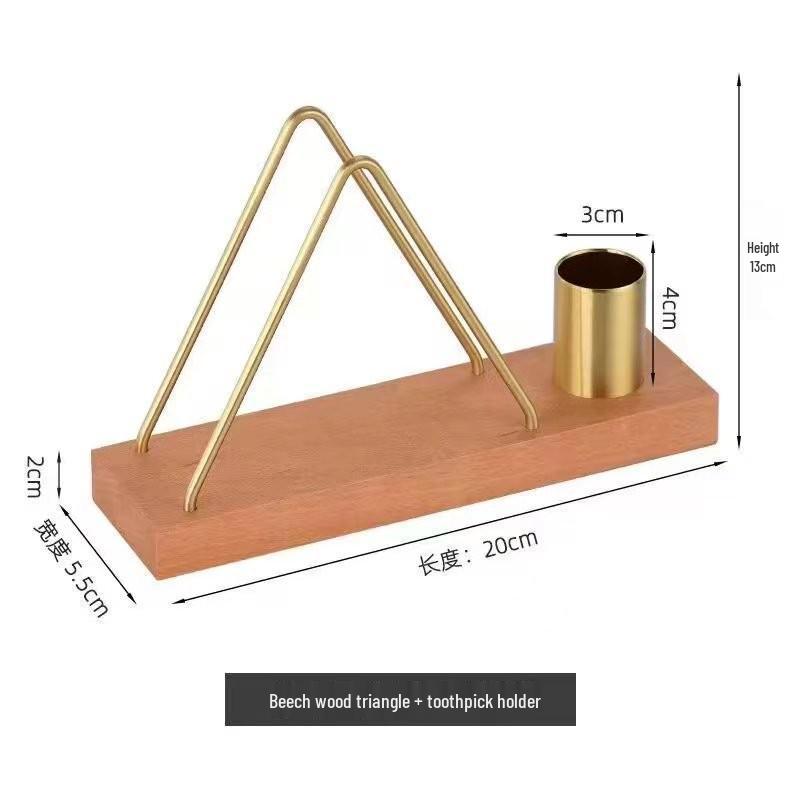 Beech Wood Vertical Tissue & Toothpick Holder for Dining Tables