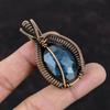 Faceted Labradorite Pendant Copper Wire Wrapped Pendant Handmade Pendant Unique Copper Design Jewelry Real Gemstone Pendant Gift For Mother