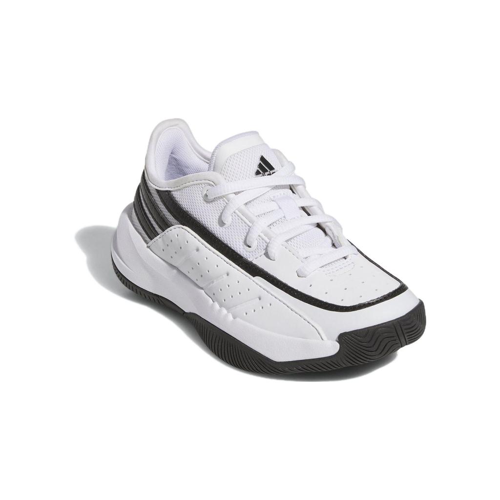 Adidas Front Court Comfortable Shock Absorbing Durable Low Top Kids Basketball Shoes Kids Sneaker White Black ID6193
