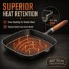 Striped Non-stick Steak Frying Pan, Square shape1100G Thickened Multifunctional Cast Iron Baking Pan, Easy To Clean, Suitable for Induction Cookers,