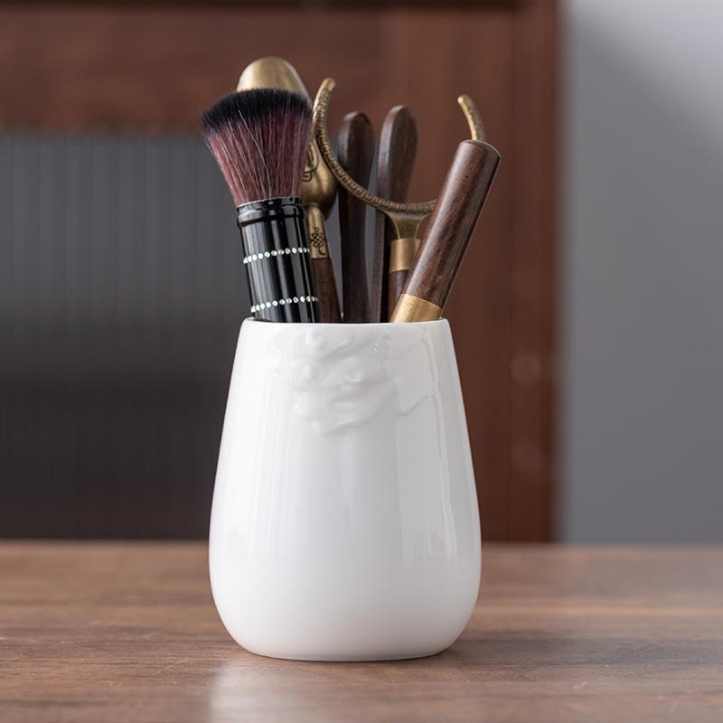 

Suet jade porcelain black sandalwood six gentlemen set tea accessories tea needle tea spoon tea clip tea pen tea needle set of high-end tools