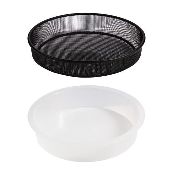 Round Bird Feeder Tray Plastic Bird Bath Water Tray Outdoor Mesh Birdseed Tray Bird Feeder Accessories for Wild Hummingbird Goldfinch Oriole