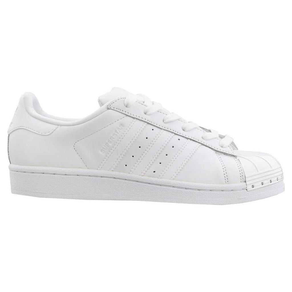 adidas Superstar Metallkappe Weiß Damen Sneaker Schuhe-Weiß Core-Schwarz BY9751