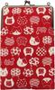 Kyosuke Goshuincho Stamp Coin Purse X Nyankomon Red Japanese-made (temple/shrine Book) Case, Style, Slim, Cotton, 23.5 14.5 Cm, Design, Cat.