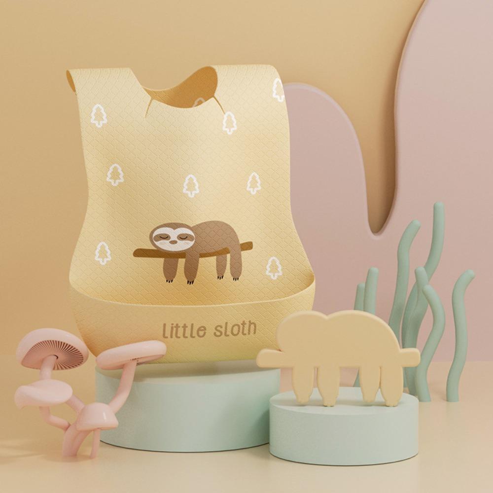 

Супермягкий одноразовый детский слюнявчик, водонепроницаемое мультяшное полотенце для слюны, детский слюнявчик с принтом, детский жёлтый