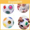 Rainbow Ball Puzzle Toy 12-hole Stress Relief Intellectual Toy Plastic Material 7cm Diameter