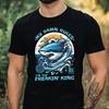 Men's T-Shirt Funny Shark Motif Cotton Size XS To 5XL