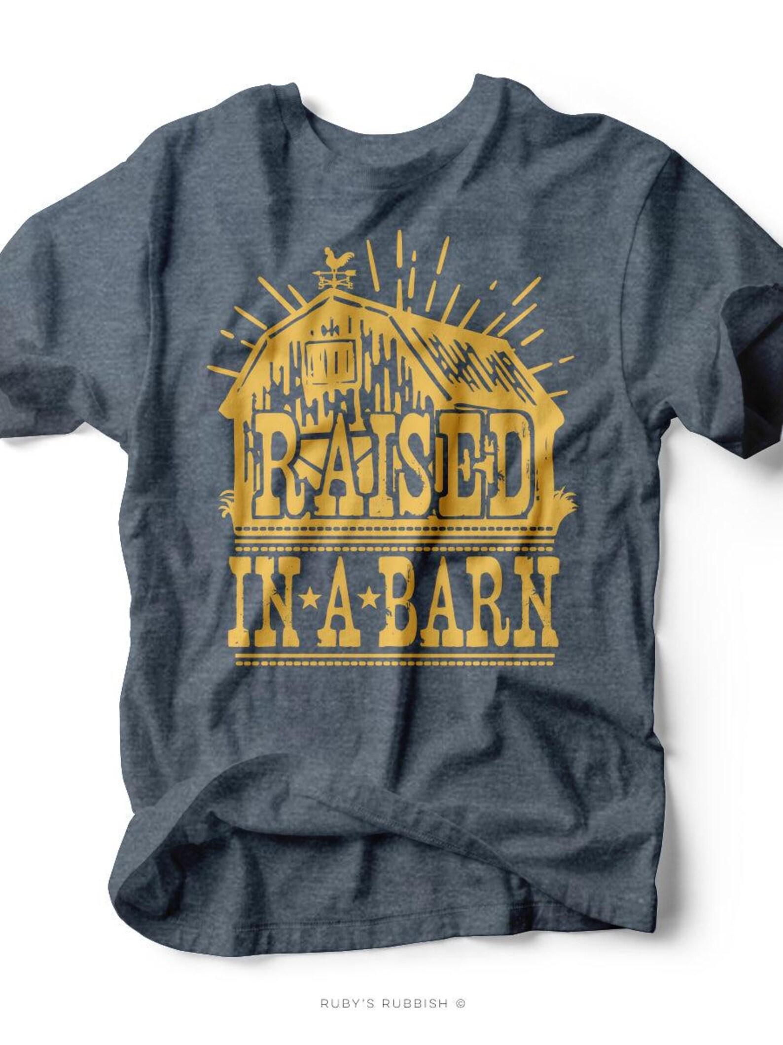Raised in a Barn | Kid s T-Shirt | Ruby s Rubbish® 3XL