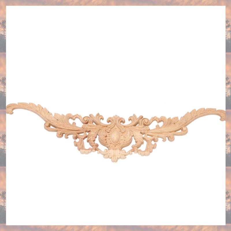 2025 Trend 5X Vintage Rostlina Dřevo Vyřezávaný Rohový Aplikovaný Dekor Zdobit Rám Skříň Krbová Dvířka Nábytek Dekorativní Dřevěné Figurky