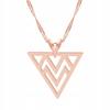 Gold-Plated Necklace With Geometric Triangle Triangle Triangles 925 Silver