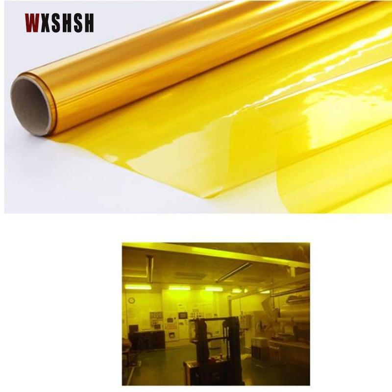 Translucent Decorative Film On the Window Vinyl UV-Proof Insect Prevention Explosion-proof Multiple Size Tinting-Films Yellow