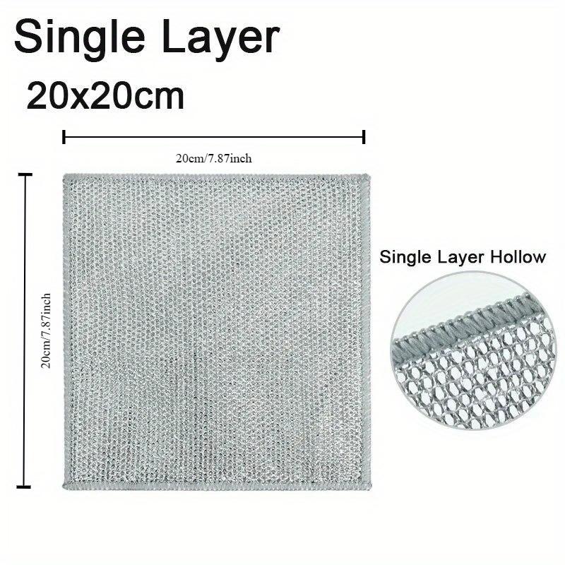 Kitchen Cleaning Cloth Tools Dish Cloths Rust Removal Magic Cleaning Cloth Metal Steel Wire Cleaning Rag Multipurpose Dish Wash Cleaning Supplies