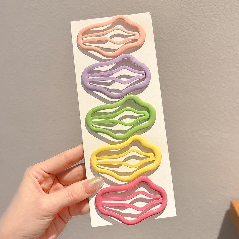 Y2K Dopamine Color Pentagram Small Hair Clip for Women & Kids - Cute Bangs & Side Hair Accessory