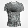 Summer Men's Round Neck Short Sleeved T-shirt Comfortable Fashionable Breathable Sweat Absorbing Money Pattern 3D Printed Loose Large T-shirt
