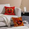 Classic Anime Anpanman-Cartoon Pillow Case Double-Sided Plush Sofa Cushion Covers Organic Breathable Invisible Zipper
