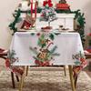140*100cm Christmas Table Cover Waterproof Cartoon Pattern Christmas Tablecloth Festive Print Easy Clean Vintage Tablecloth