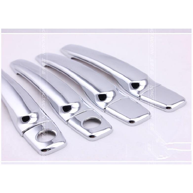 FUNDUOO For Hyundai Sonata 2002 2003 2004 2005 New Chrome Car Door Handle Cover Trim Sticker With Two Keyholes Free