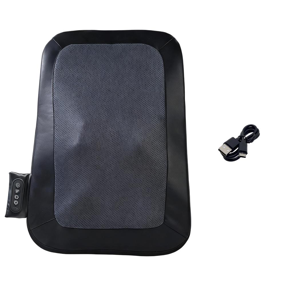 Electric Back Massager Walk Up and Down Chair Pad 3D Kneading Shiatsu Waist Lumbar Back Massager Wireless Back Massage Cushion