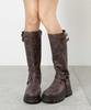 WEGO Platform Long Platform Plus Korean Style Type D Brown Women's Boots, Boots, Shoes, Sizes, Girly, Style, Leg-Lengthening, Enhancer, Gift, Spring,