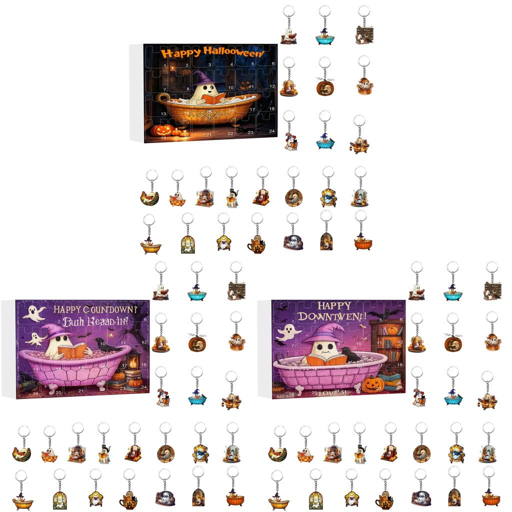 Halloween Ghost Keychain Series With Acrylic Material For Party Decor And Collectors