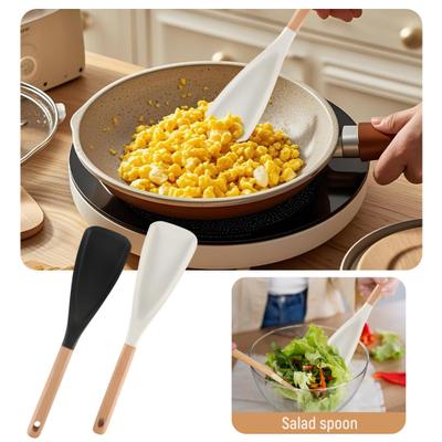 Cucharas de silicona para cocinar, espátula de cocina de grado alimenticio, resistente al calor, antiadherente, para revolver y servir.