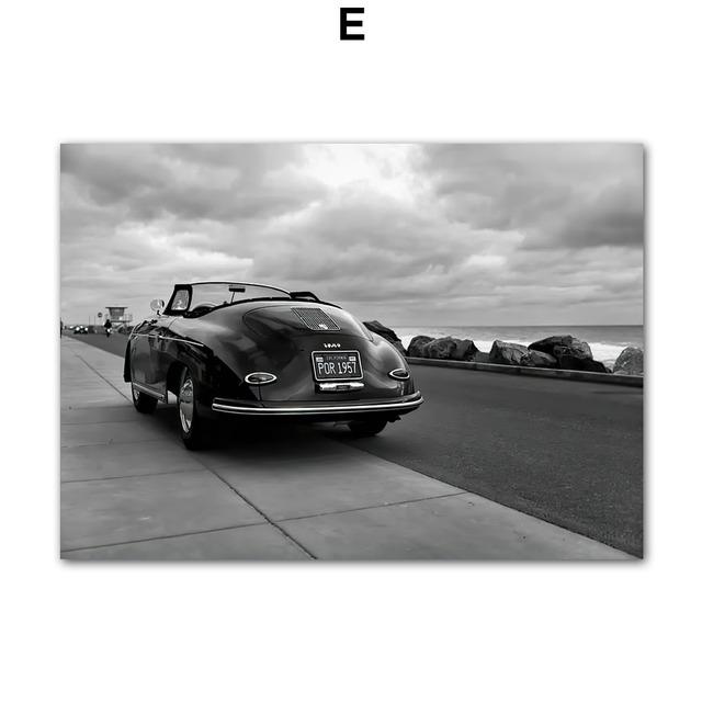 Fashion Paris Towel Luxury Vintage Car Black White Wall Art Canvas Painting Living Room Decor Posters And Prints Wall Pictures No Frame