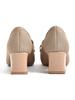 2026 European Style Flyknit Slip-on Loafers with Metal Decoration and Chunky Pointed Toe Heel