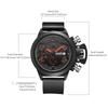 MEGIR Men Watches Luxury Sport Chronograph Waterproof Date Fashion Quartz Wristwatch Big Dial Silicone Strap Clock Relogio Masculino 2002