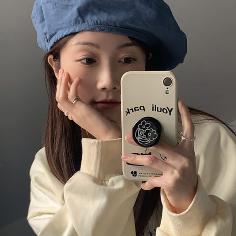 LOOKING4U On the Moment Solid Cotton Beret C4 Blue
