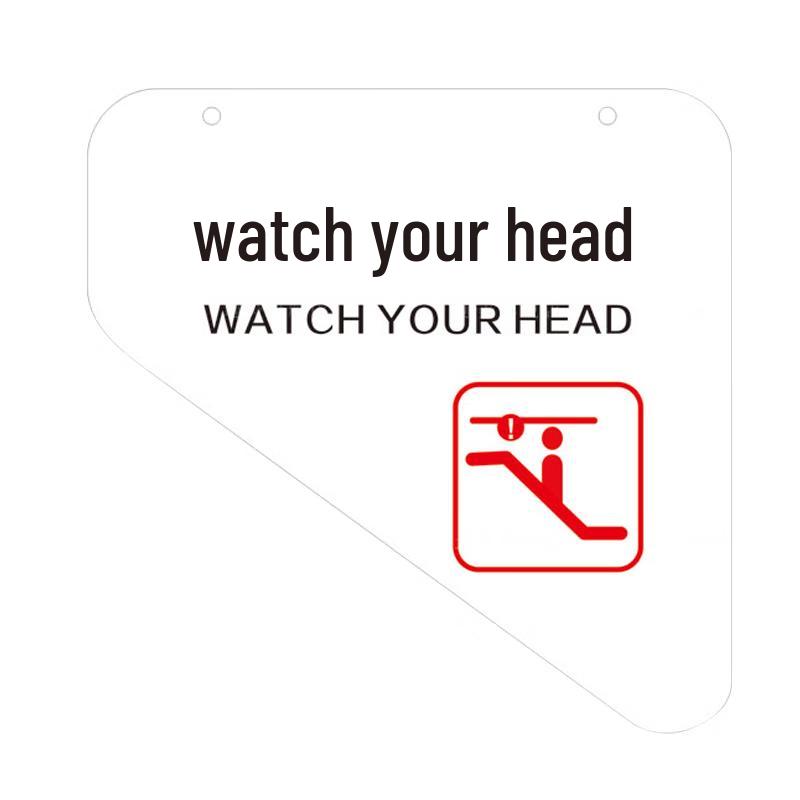 Bingyu Caution Head Hazard Acrylic Sign 20x20cm