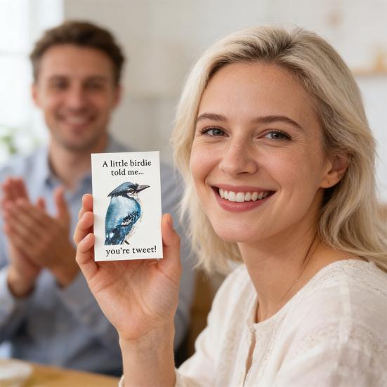 8 st Fågel Alla hjärtans dag-kort Söta Hälsningskort med Fågeltema för Fågelfantaster Unika Fågelpar-kort Jubileum Alla hjärtans dag-present till Honom Hennes