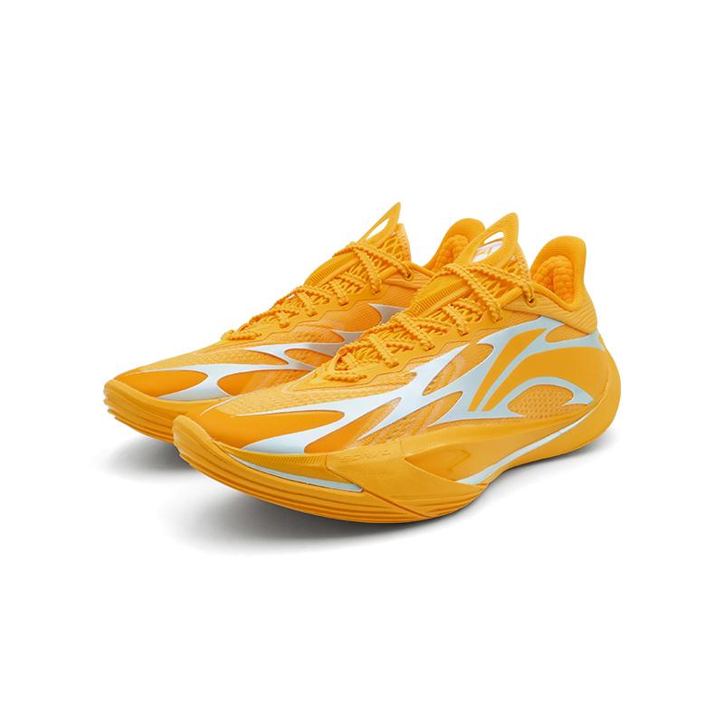 Li Ning Sonic 13 V2 Xu Jie Edición PE Amortiguación Ligera Soporte Estable Zapatillas Deportivas Zapatillas de Hombre Cromo-Amarillo ABAV075-11