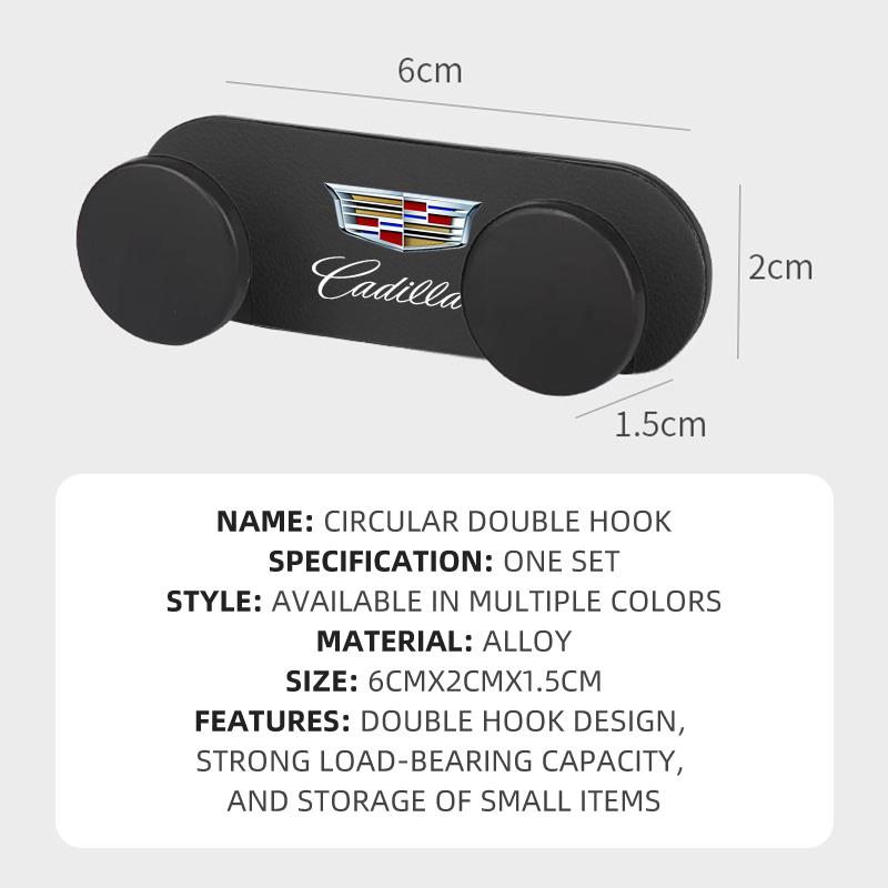 Multibruks Krok for Biloppbevaring Bil Dobbeltkrok For Cadillac Escalade Deville DTS ATS BLS CT4 CT6 CTS EXT SLR SRX XLR XT4