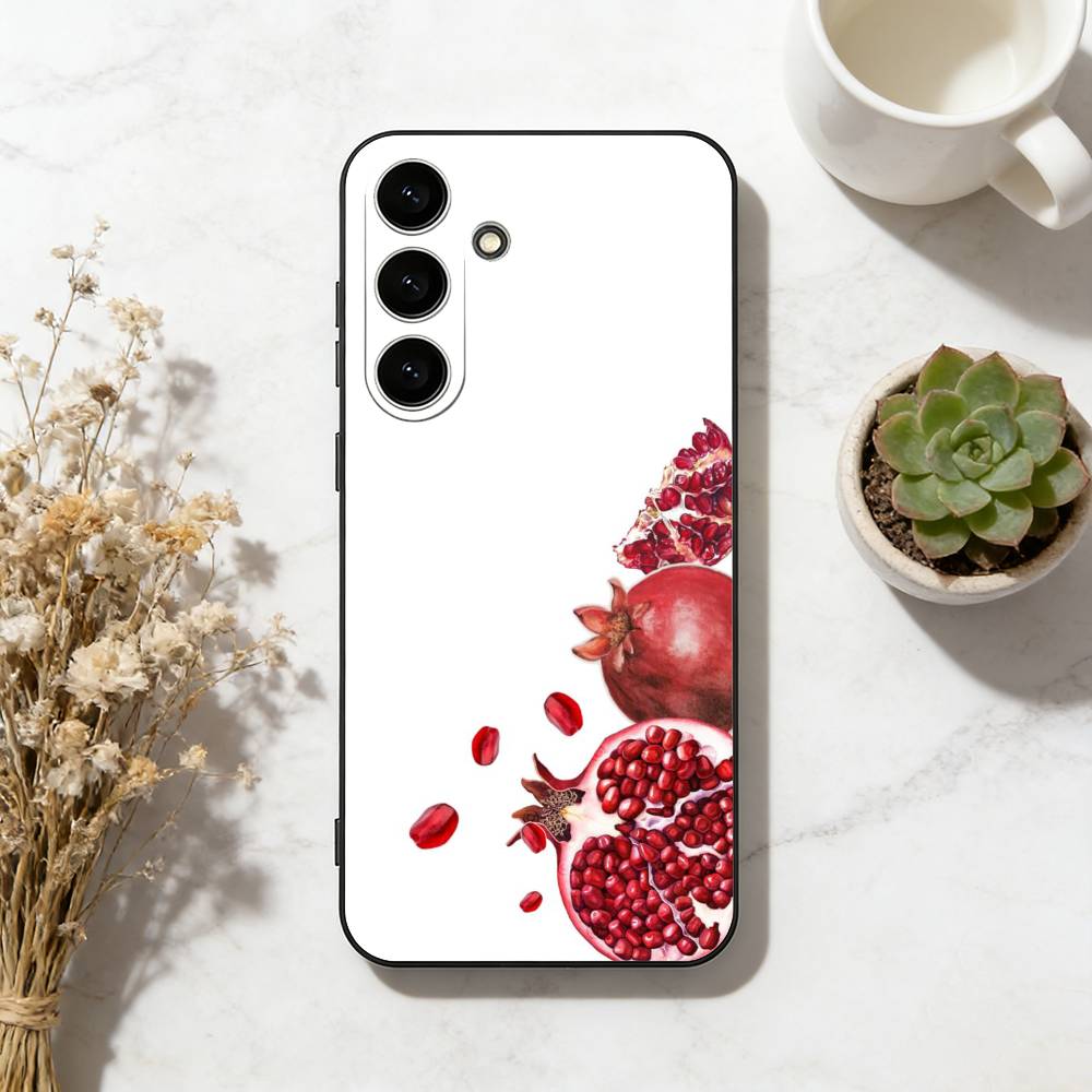 

Чехол для телефона с рисунком граната для Samsung Galaxy A73, A72, A71, A70, A53, A52, A51, Другие Мягкий черный чехол Samsung a72