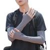 Sun Protection Ice Sleeves for Men Women, Breathable Ice Silk Cooling Arm Sleeves with Thumb Hole, Lightweight UV Sun Protection Sleeve for Summer