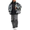 Li Ning Full Print Zipper Stand Collar Long Sleeve Down Jacket Men Outerwear Black AYMT371-1