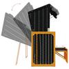Beach Chair with Roof Poly Rattan & Solid Wood Black Anthracite