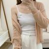2025 Casual Korean Style Cardigan Women Sweater Long Sleeve Knitted Thin Elegant Jackets Autumn Solid Color Top Knitwear Coats Clothing