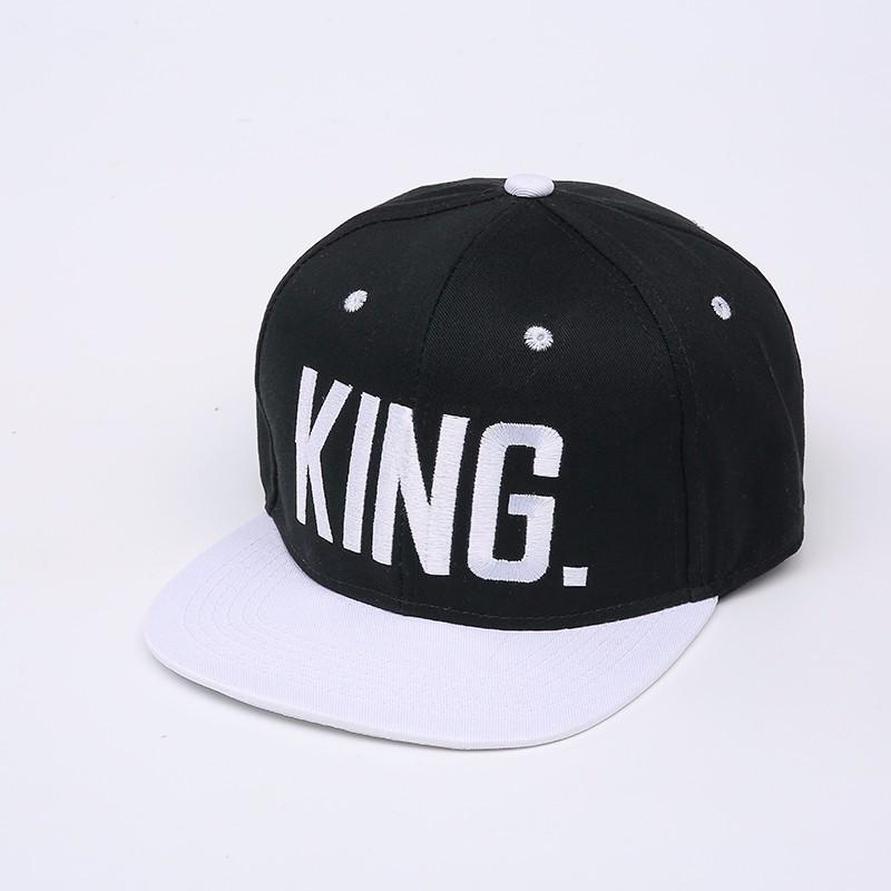 Embroidery Alphabet Hip Hop Hat, Outdoor Sports Visor Hat Sun Protection Hat King queen Baseball Cap