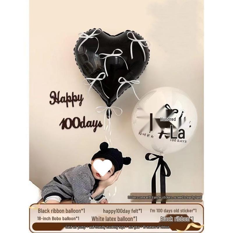Baby Milestone Photo Props: 30/100 Days Balloons & Decorations for Boys & Girls