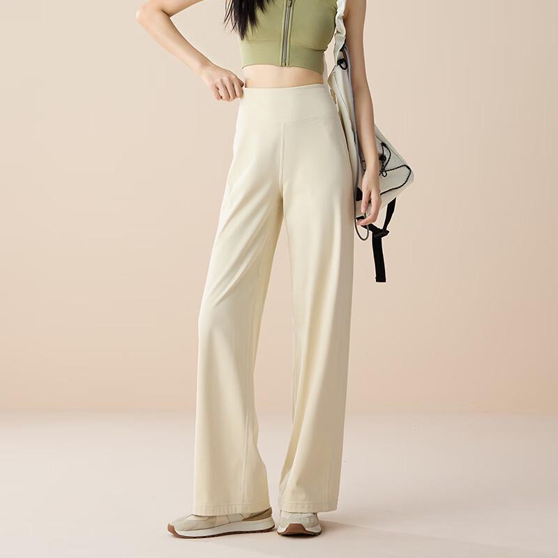 SOFSIL Women s High-Waist Casual Wide-Leg Pants S