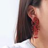 Metal Crayfish Pendant Earrings Large Size Animal Drop Earrings Trendy Lobster Earrings  Party