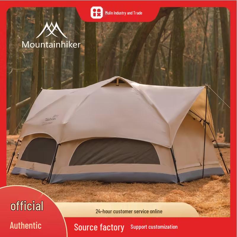 Quick-Open Mountain Mushroom Tent: Spacious, Ventilated, Rain & Sunproof, No-Setup Required for Outdoor Camping
