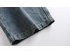 Girls' Retro Blue High-Waist Wide-Leg Pants - Spring & Autumn Versatile Loose Fit