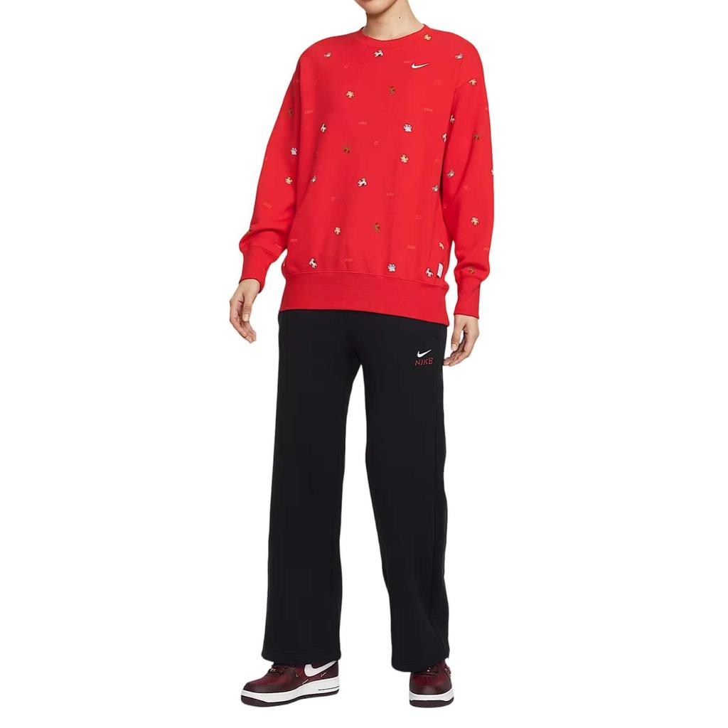 Nike Sportswear Year Of The Horse Limited Edition Loose Fit All Over Print Crewneck Sweatshirt Women sweatshirt IQ3825657