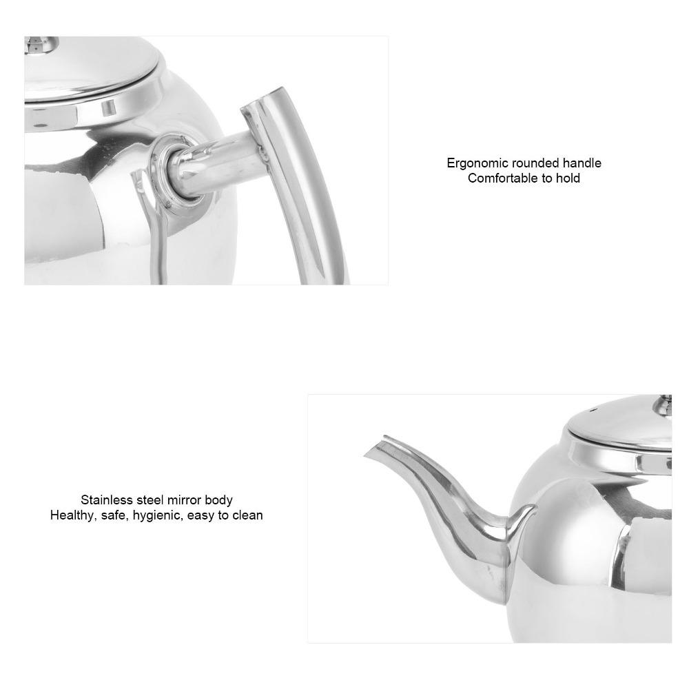 Silver Color Cold Water Kettle Stainless Steel Tea Kettle Stainless Steel Teapot  Home Use 800ml