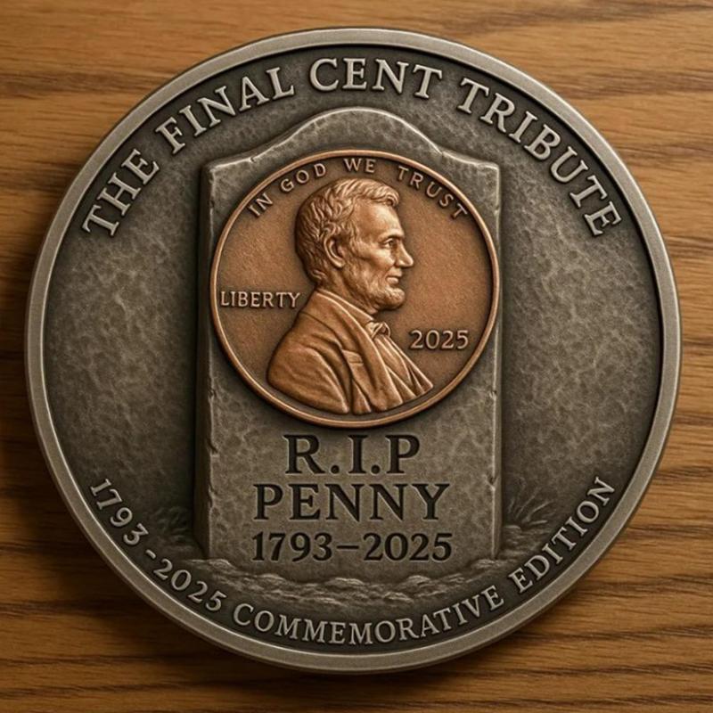 Last Lincoln Penny Tribute Token Final Cent Memorial Coin Historical Commemorative Coin For Us Penny Era Nostalgic Collector