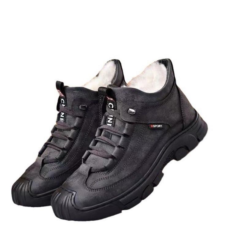 Martin boots men's winter new men's piled thickened cotton boots keep warm, light, thick-soled comfortable cotton shoes men