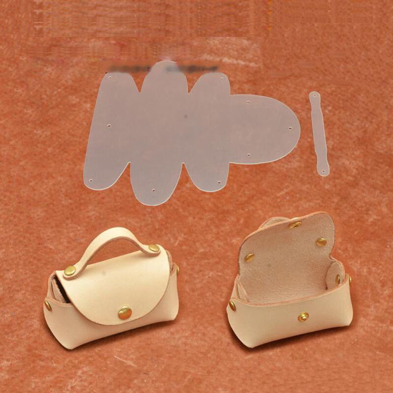Lederhandwerk Minitasche Münzbörse Nähvorlage PVC Schablone Vorlagen-Set Acryl Geldbörse Muster Schablone Vorlagen-Set